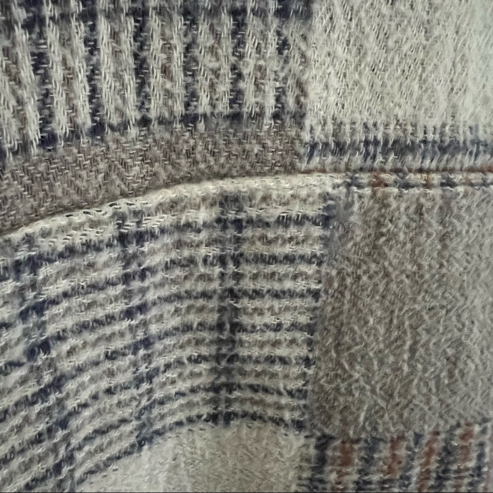 Obey Plaid Patchwork Oversized Relaxed Fit Soft Hoodie Size M - Picture 5 of 14